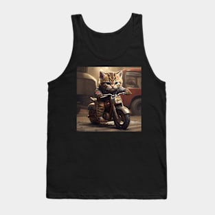 Cat Biker Tank Top